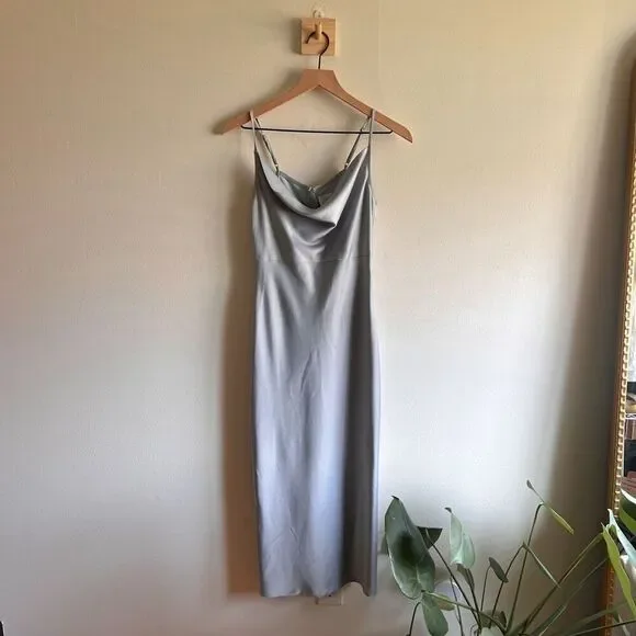 knee length dresses for ladies Satin Cami Midi Dress – Cotton Candy LA main image 1